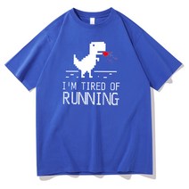 아두이노 Frontend 프로그래머 셔츠 Chrome Dino Geek 해커 코더 선물 웹 개발자 Tshirt Mens Cotton Tee I, 02 Dark Blue_04 XL