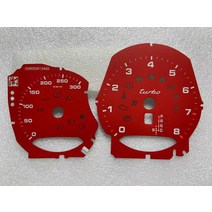 포르쉐 마칸 터보 GTS 게 페이스 300 KMH 레드 계기판 오버레이 스피도 다이얼, 01 Turbo