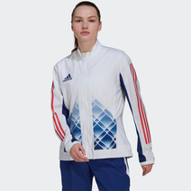 아디다스 러닝 프랑스 트랙탑 자켓 바람막이 화이트 여성