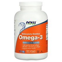 NOW Foods 오메가3 EPA 180/DHA 120 소프트젤 500정, 200 개