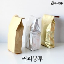 뽁뽁이닷컴 커피봉투(M방형) - 원두 소분 포장 금색 은색 크라프트, 금색 커피 4호(15x40-50매)