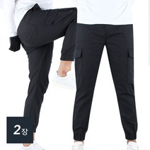 더빅보스 2장세트 SA조거면밴딩팬츠 사계절용 남자 스판 카고바지