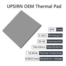 대형전기장판 거실용전기매트 미니온열매트 거실온열매트 전기장판매트 upsiren oem 방열 실리콘 패드 cpugpu 그래픽 카드 수냉 열 패드 매트 마더 보드 실리콘 그리스, 21w 열 패드, 100x100x2.5mm