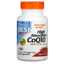 닥터스 베스트 CoQ10 바이오페린 코엔자임 100mg 베지 캡슐 60정 120정