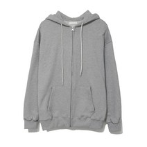 레어코드 베이직 기본 3단쭈리 루즈핏 남녀공용 후드집업