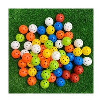 Crestgolf 50pcs Plastic Golf Training Balls – Airflow Hollow 40mm Golf Balls for Driving Range Swin, mixed color/50pcs
