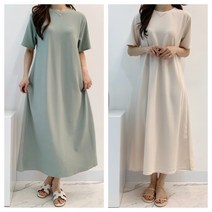 링클프리 베이직 에이라인 롱원피스