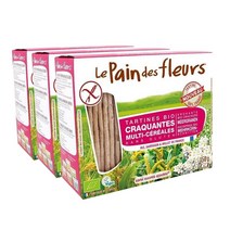 Le pain des fleurs 르 팡디 플라워 글루텐프리 크런치 쌀 메밀 기장 곡물 구운 토스트 비스킷 150g 3팩