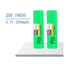 배터리 inr18650 25r 18650 2500mah 충전식 20a 리튬 손전등에 적합한 손전등 배터리, 3개