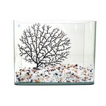 피쉬매니저 어항 22cm + 오색사 1kg + 인조수초 장식 SET3, 혼합 색상, 1개