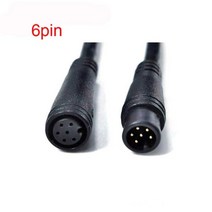 전기자전거개조 체인링 크랭크 헤드업 파워미터 1 쌍 암수 커넥터 2 3 4 5 6 핀 케이블 Ebike Bafang 디스플레이 용 방수, 6pin