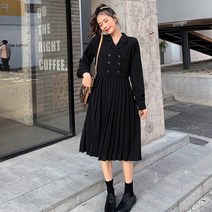 배꼽 D77-5 브밍스 빅사이즈 봄가을 원피스 44-110