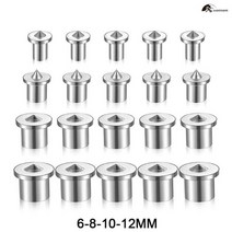 패널 가구 포지셔닝 목공 로그 장부촉 팁 라운드 핀 DIY 로케이터 나무 우드 센터 펀칭 액세서리, 6-8-10-12Mm, 20피스