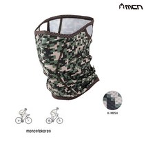 MCN 자외선차단 자전거 마스크 여름용 얼굴 햇빛가리개 메쉬, 카모 밀리터리