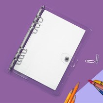 지넥스 만년 A5 투명 6공 다이어리 속지 커버 꾸미기 세트 만년형, 컬러 코넬노트