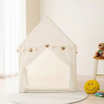 [동굴터널] 일루와 국민 아기 텐트 인디언 키즈 유아용 동물 볼풀 놀이텐트, 크림