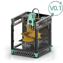 3D프린터-CNVORON V0.1 D 프린터 키트 동봉 패널 데스크탑 FDM Corexy DIY 분산 세라믹 V6 핫 엔드 인쇄, 02 Cyan V0.1 Kits