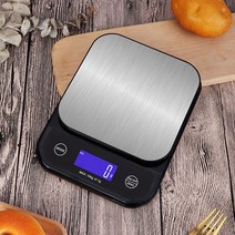 Aiiyya 디지털 정밀 저울 방수형 5kg/0.1g 10kg/1kg 스테인리스 스틸 주방 전자저울, 블랙