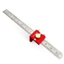 분석 측정 측량 30 Cm 마킹 눈금자 L38A 12 목공 프리미엄 금속 마킹 게이지 나무 정지 직선형 마킹, 01 빨간