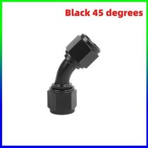 범용 자동차 연료 호스 오일 가스 쿨러 라인 파이프 튜브 내부 와이어 커넥터 레드 블루 블랙 레드 블랙 AN4 AN6 AN8 AN10 AN12, black 45+AN8