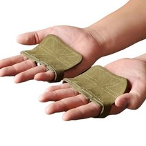 Leather Weight Training Gloves Palm Protection Ladies Men Fitness Gym Grips Pull Ups gym equipment d, L, 육군 녹색
