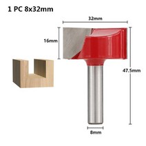 전기식 CMCP 청소 하단 라우터 비트 1pc 8mm 샹크 나무 카바 이드 조각 18-32mm CNC 밀링 커터, 06 1pc 8x32mm