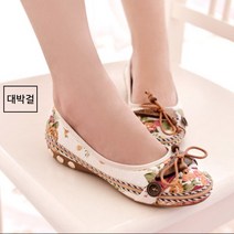 완판몰 꽃무늬 여름용 어머니 슬립온 신발