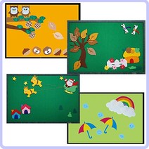 환경꾸미기(중) 모음 / 펠트 찍찍이 소품 융판 게시판, 감과메뚜기