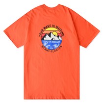 핫코드 남성용 국내생산 프린팅 기본 티셔츠 사우스 비치 반팔티 4컬러 DR15