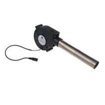 눈 제설 미니 무선 송풍기 훈제 하우스 스토브 캠프용 공기 덕트 10/17cm 12V 1.2A 25W 600RPM 5.5x2.1mm 요리 화재 스타터 그릴 바베큐 팬, 12v25w-17cm