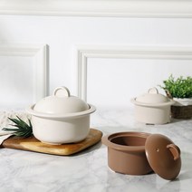 쿠르보 도자기 전골 인덕션 뚝배기 계란찜 내열냄비, 쿠르보 전골 냄비(인덕션O), 엠버브라운