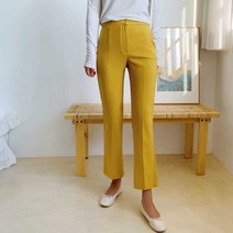 옷자락 여자 세미부츠컷 심플 베이직 데일리 슬랙스 팬츠