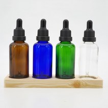 갈색 유리 공병 잠금캡 스포이드 아로마 오일 화장품 50ml, B_스포이드50ml_초록