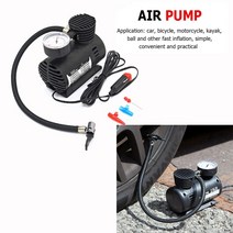 12V 휴대용 미니 공기 압축기 펌프 300psi 자동차 타이어 팽창기 펌프 자전거 및 오토바이용 호환, 단일옵션