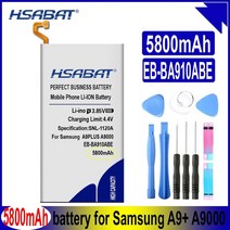 HSABAT 5800mAh 배터리 삼성 갤럭시 A9 + 프로 2016 듀오 EB-BA910ABE TD-LTE/DS, 한개옵션0