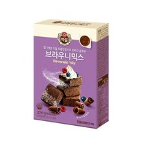 CJ더마켓 홈 베이킹 제과 제빵 빵 만들기 카페 디저트 아이 간식 브라우니믹스 초코 핫 케익 와플 브라우니 쿠키 머핀 깨찰빵 식빵 320G, 2개
