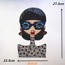 대형 의류 패치 스팽글 자수 아름다운 배지 티셔츠 다운 재킷 DIY, 07 8