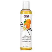 Now Foods (나우 푸드) Solutions 리프레싱 바닐라 시트러스 마사지 오일 237ml(8fl oz) - 8 액상 온스