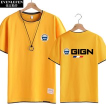 반팔 티 프랑스 국가 헌병 특근대 GIGN 페이크투피스 남성 순면 코튼 의류 가능 맟춤제작 1698950007