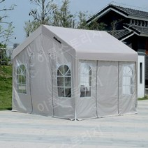 몽골 텐트 캐노피 천막 방수 테라스 접이식 주차 포장마차, 3x3+4면 천