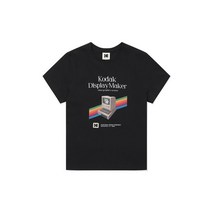 KODAK 디지털 레인보우 그래픽 슬림핏 반팔티셔츠 우먼 BLACK DIGITAL RAINBOW GRAPHIC SLIMFIT TEE WOMAN K3222LRS22BLK