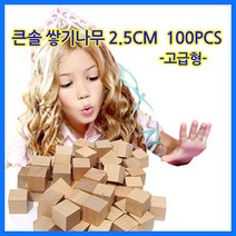 (큰솔교육)큰솔2.5cm칼라쌓기나무100pcs(미송)큰솔정육면체 소마큐브 카프라 펜토미노 가베 _A9317ea, 본상품선택