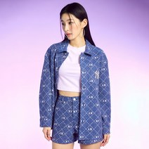 다이아 모노그램 자카드 데님라이크 셔츠 NY Indigo