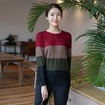 모슬린 엄마옷 니트꽈배기 울라운드티셔츠 ETS108142 마담 미시옷 중년여성의류 빅사이즈 50대 60대여성옷