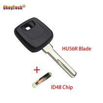 자동차키 스마트키OkeyTech 트랜스 폰더 키 셸 볼보 S40 V40 S60 S80 XC70 자동 케이스 Fob NE66/HU56R, 03 HU56R