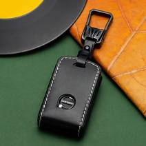 볼보 키케이스 VOLVO XC40 XC60 XC90 S60 S90 V60 V90 스마트 키케이스 가죽 차키링 키홀더 차량용품, B타입, 블랙