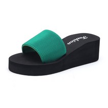 통굽슬리퍼 굽슬리퍼 키높이신발 패션 웨지 힐 슬리퍼 여성 여름 두꺼운 바닥 샌들 플랫폼 비치 신발 미끄럼 방지 슬라이드