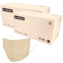 대단한마스크 국산 특대형 빅사이즈 그란데 비말차단 마스크, 30매, 2개, 베이지