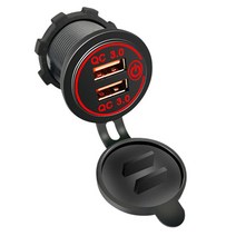 [0203/625]아이디어생활잡화방우 QC 3.0 USB 2포트 카라반 캠핑카 소켓 DIY 20304653EA, 이지르*^trade^* QC3.0 USB 2포트