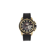 Morphic 모픽 M81 시리즈 크로노그래프 가죽 밴드 시계 (날짜 포함), Black_Black | Black/Gold | Gol